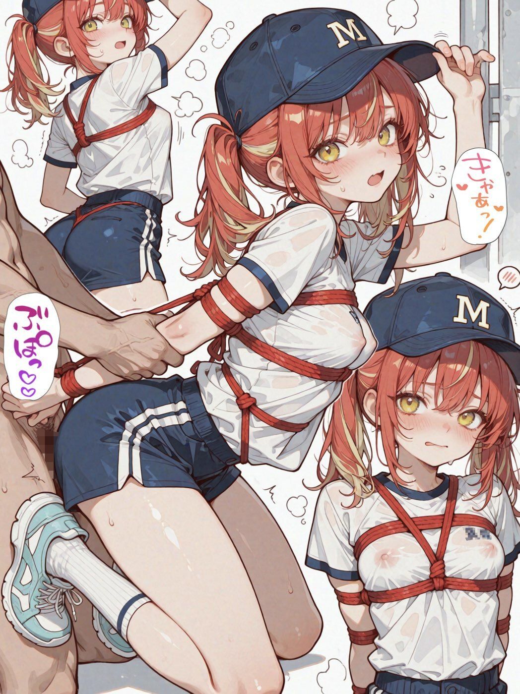 汗だくボディはハメ放題の生オナホ！性欲盛んなスポーツ女子を緊縛種付け！！ - サンプル画像 4