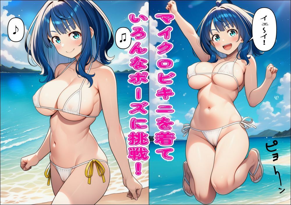 海に行ったよ〜  スケスケ水着と秘密のコスチューム見てくださいね！ 八〇見杏菜 - サンプル画像 2