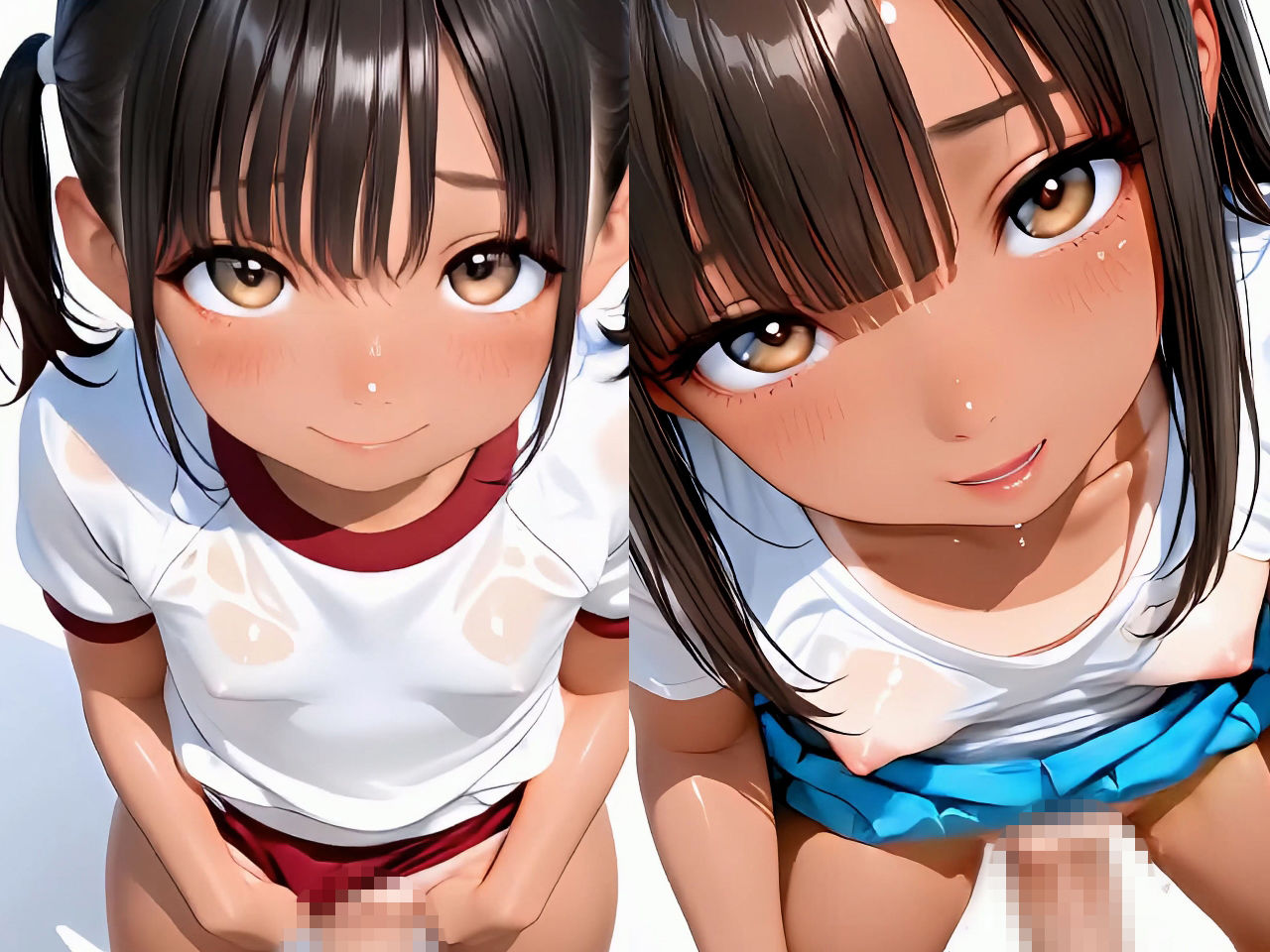 【アニメ】うさみみ日焼け娘と立ったままHしたい！〜対面立位〜【60fps】 - サンプル画像 2