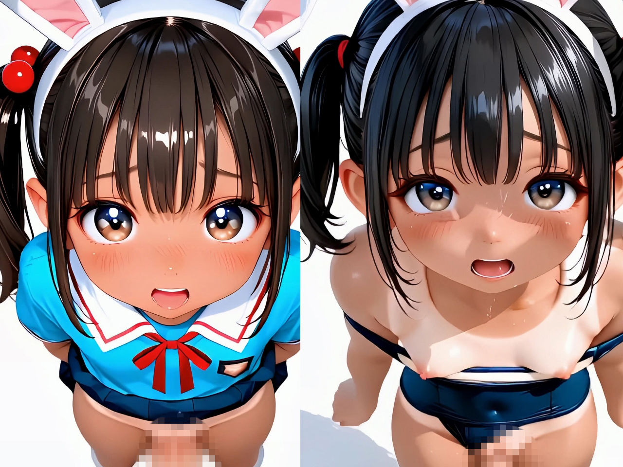 【アニメ】うさみみ日焼け娘と立ったままHしたい！〜対面立位〜【60fps】 - サンプル画像 5