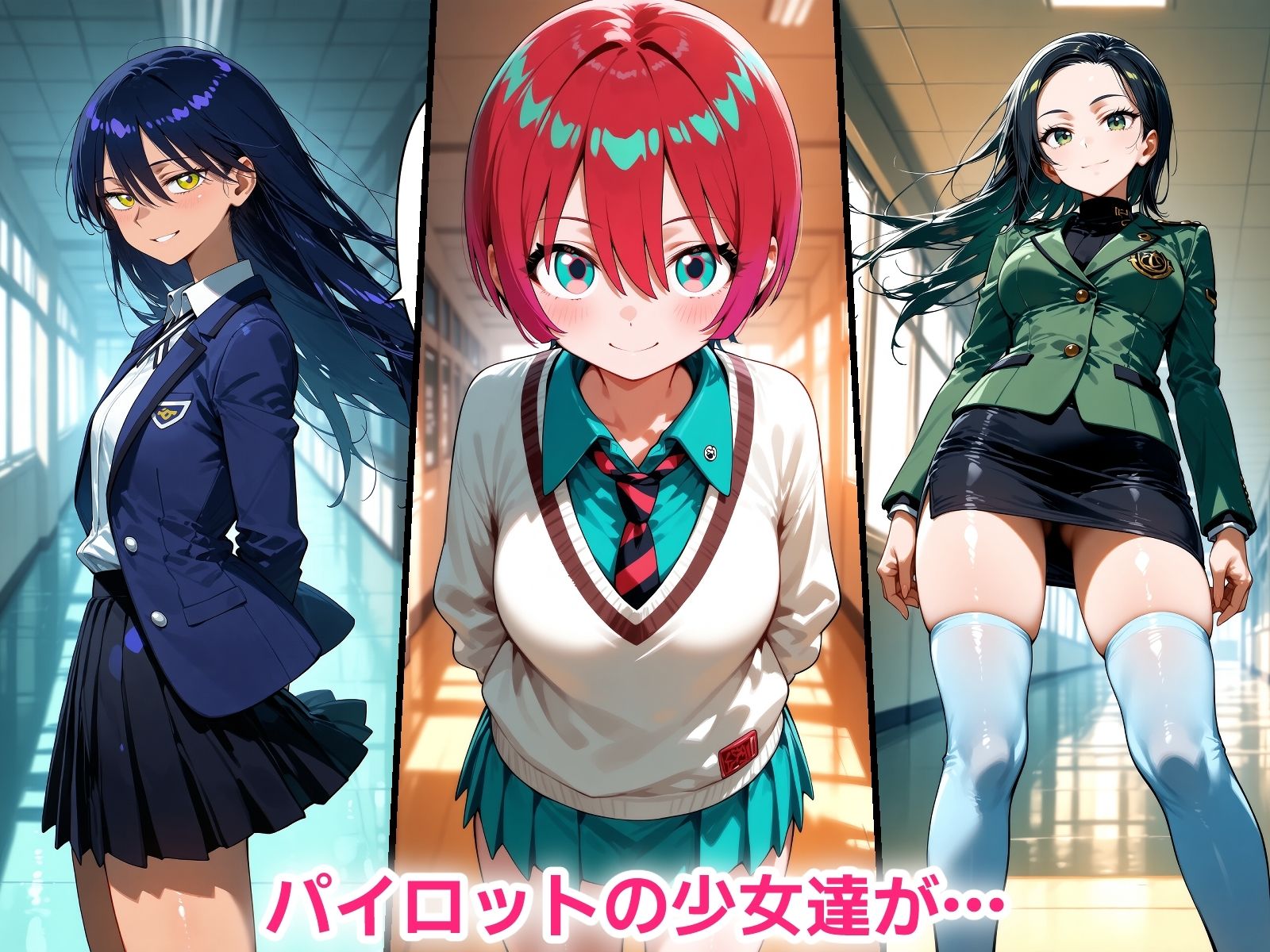 催●おじさんに寝取られる！パイロットたち〜全員メス堕ち・孕ませ〜 - サンプル画像 1