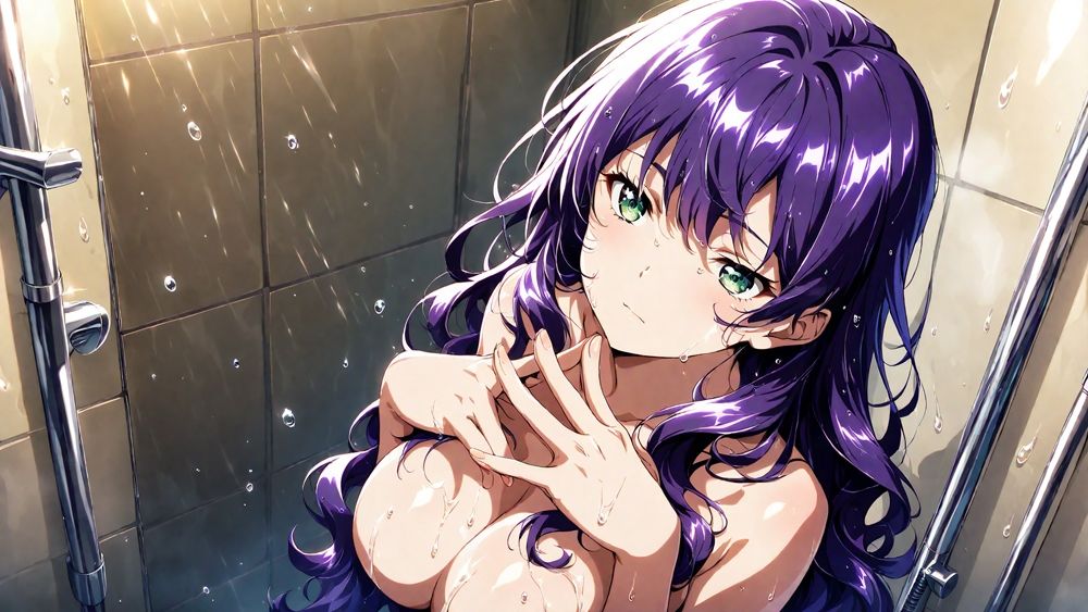 爆乳茶髪紫髪水泳美少女が熱血教師と水着姿孕ませ交尾【4K】 - サンプル画像 9