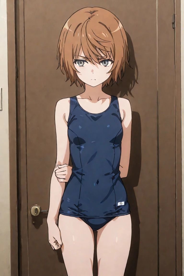 胸のサイズにコンプレックス美少女■スク水・セーター - サンプル画像 4