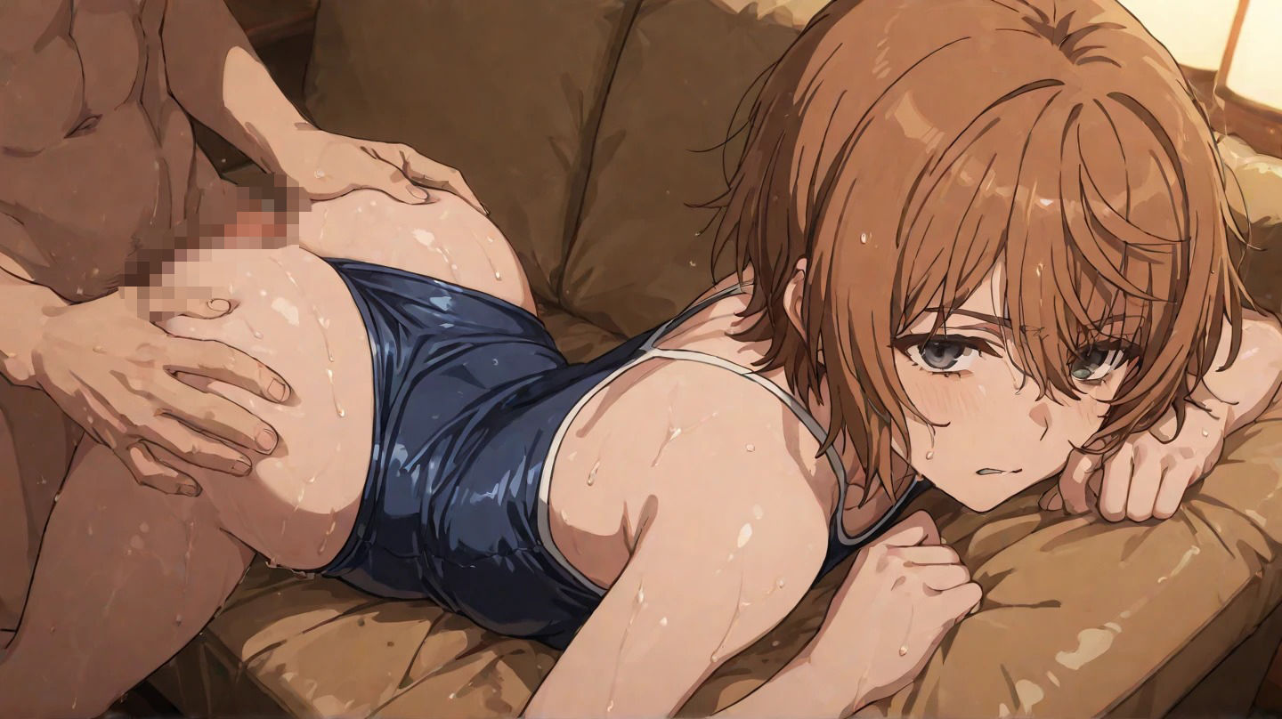 胸のサイズにコンプレックス美少女■スク水・セーター - サンプル画像 9