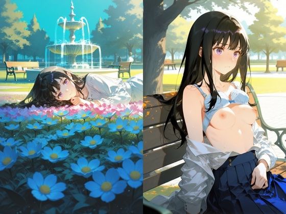 週末の公園、覚醒した無口少女:リ〇リスの本能 た〇な - サンプル画像 1