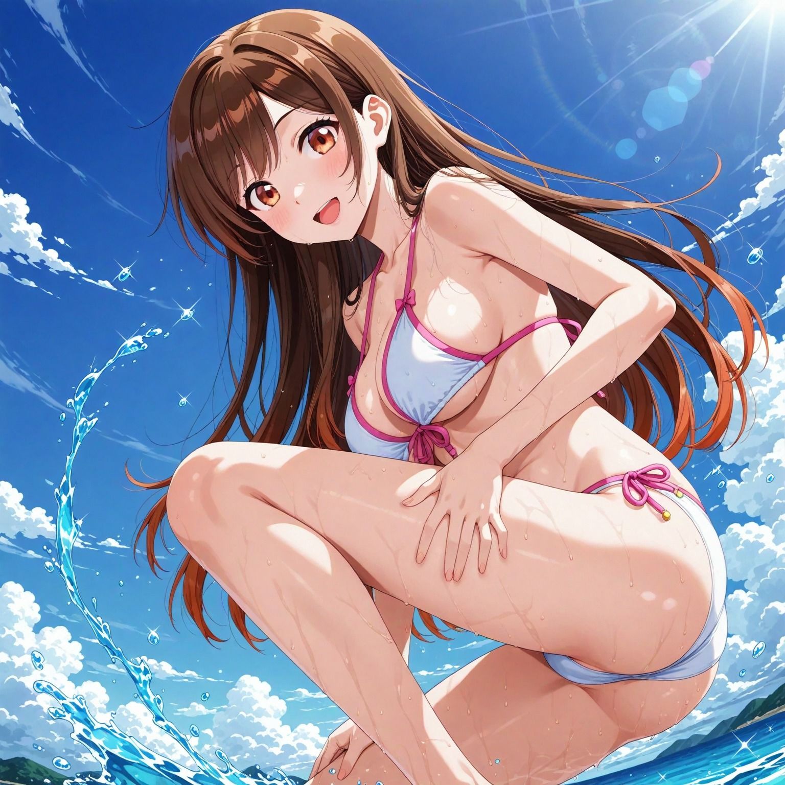 水〇千鶴と、海でイチャイチャデート - サンプル画像 2