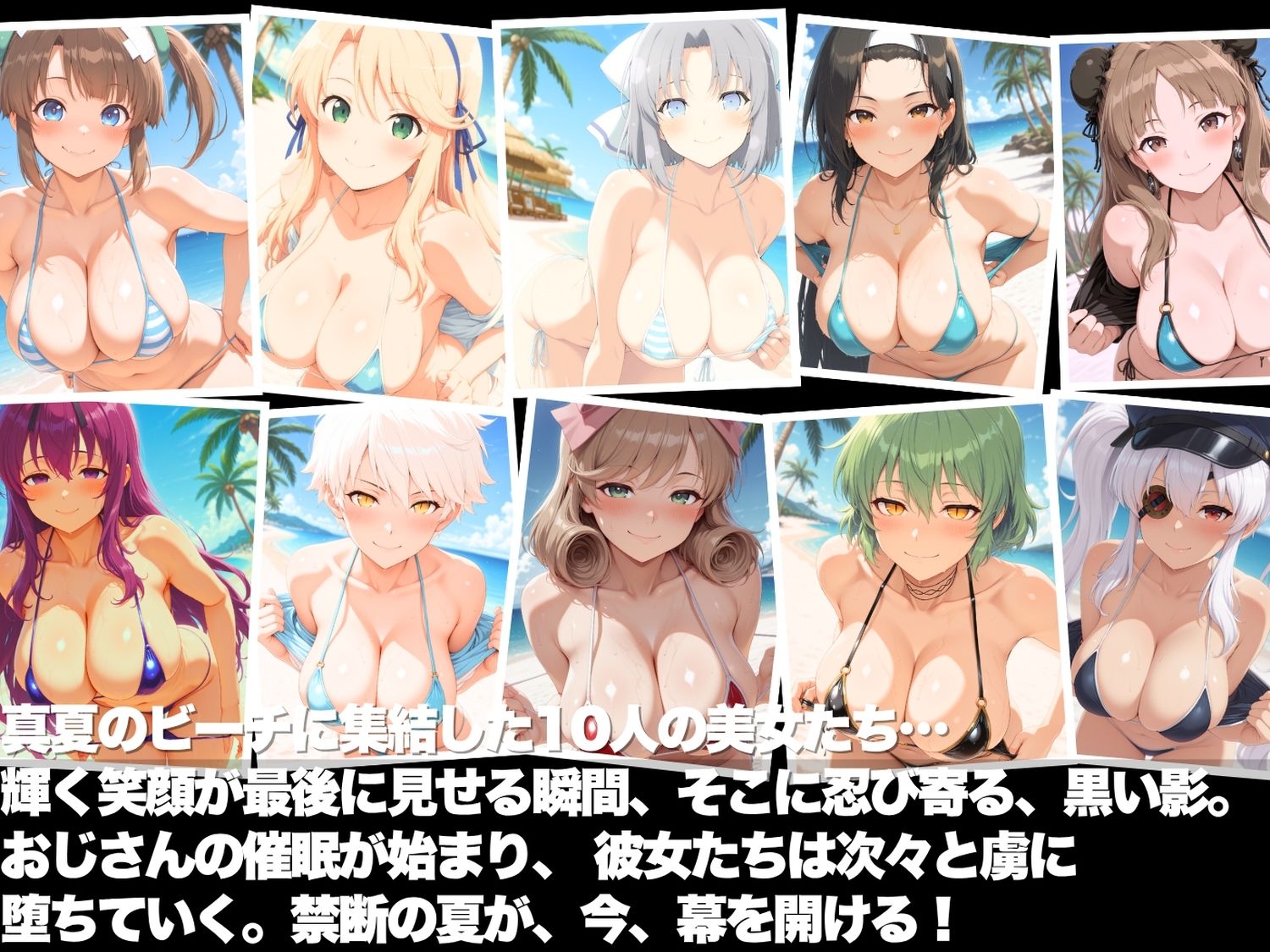 真夏の海辺で堕ちて 〜おじさんの虜になって妊娠するまで〜 閃乱カ●ラ編 - サンプル画像 1