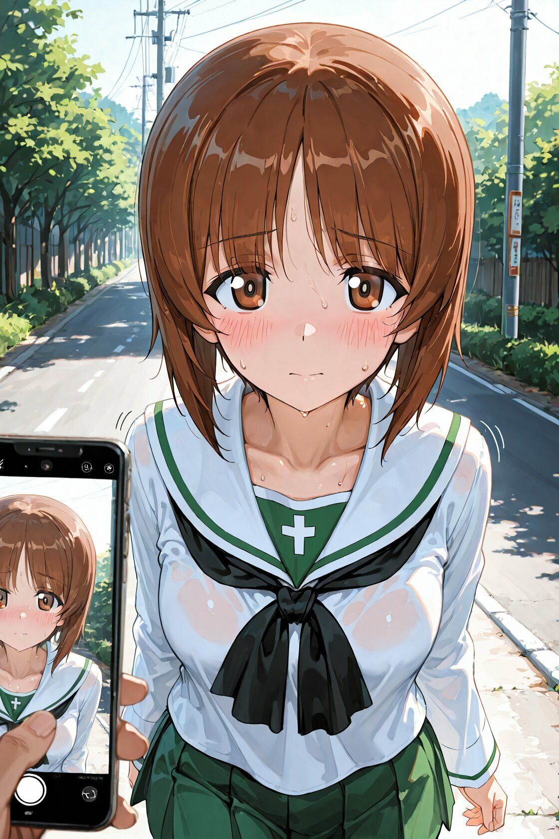 特殊な催●アプリを使って エッチモードになった戦車女子たち - サンプル画像 1