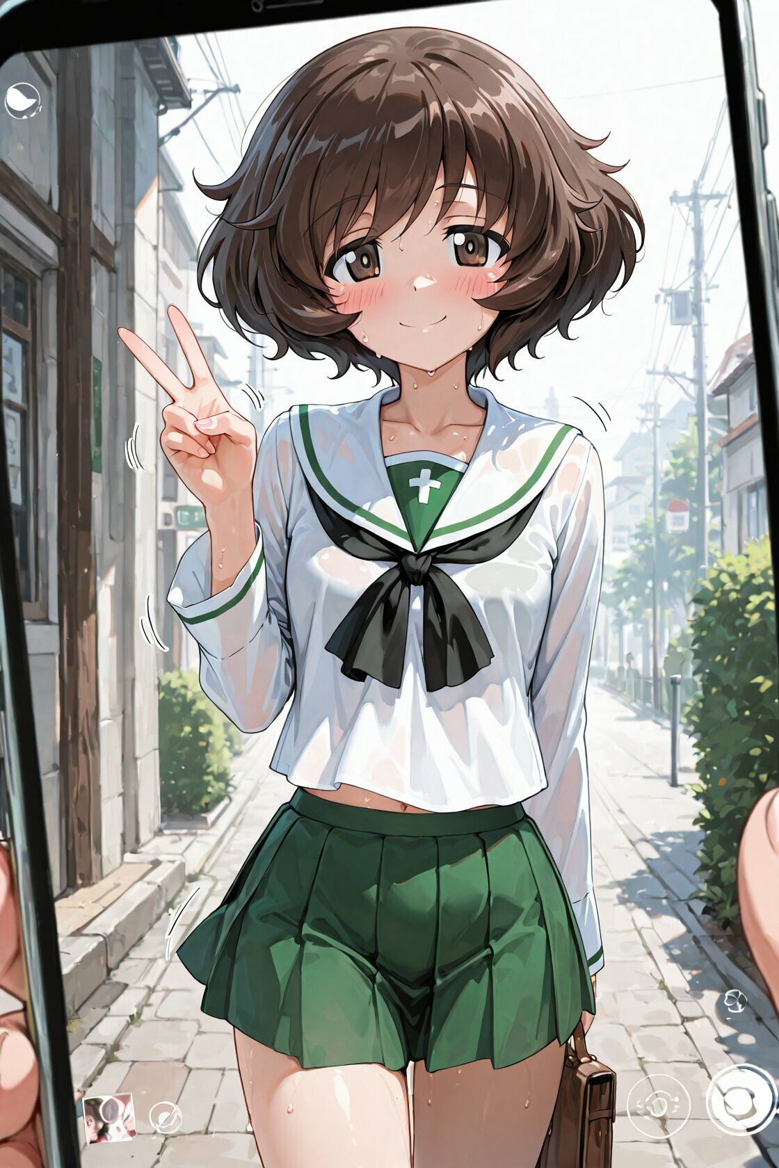 特殊な催●アプリを使って エッチモードになった戦車女子たち - サンプル画像 2