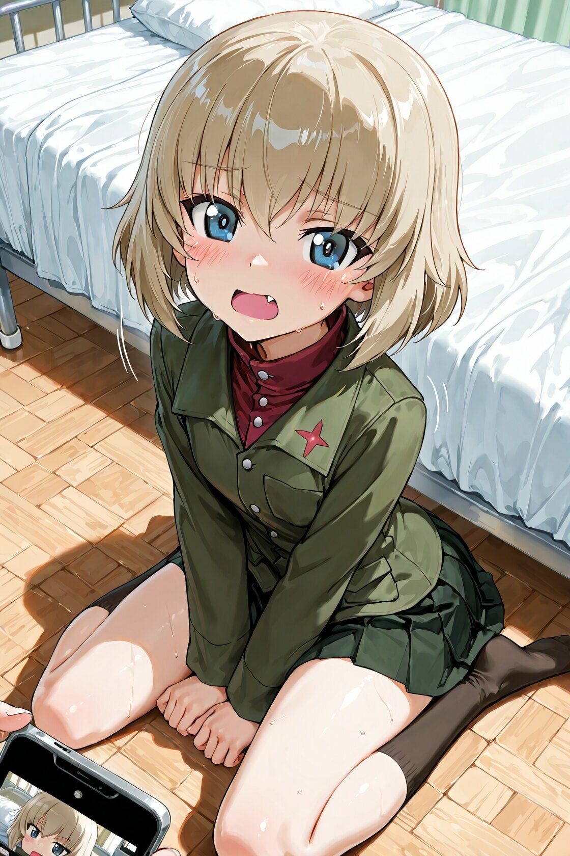 特殊な催●アプリを使って エッチモードになった戦車女子たち - サンプル画像 3