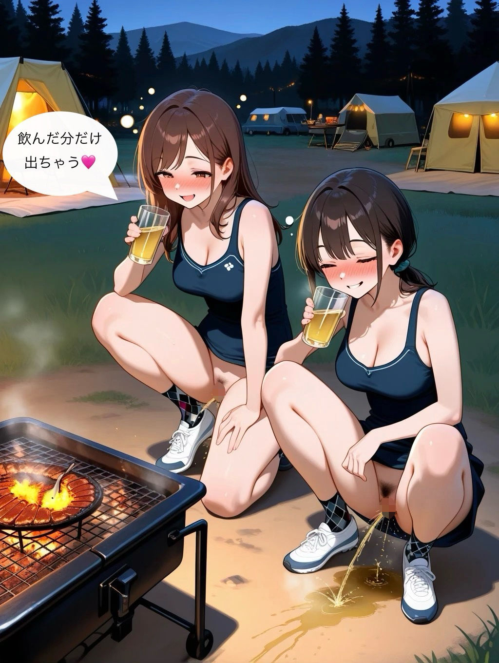 サークルのバーベキューで飲み過ぎて - サンプル画像 3