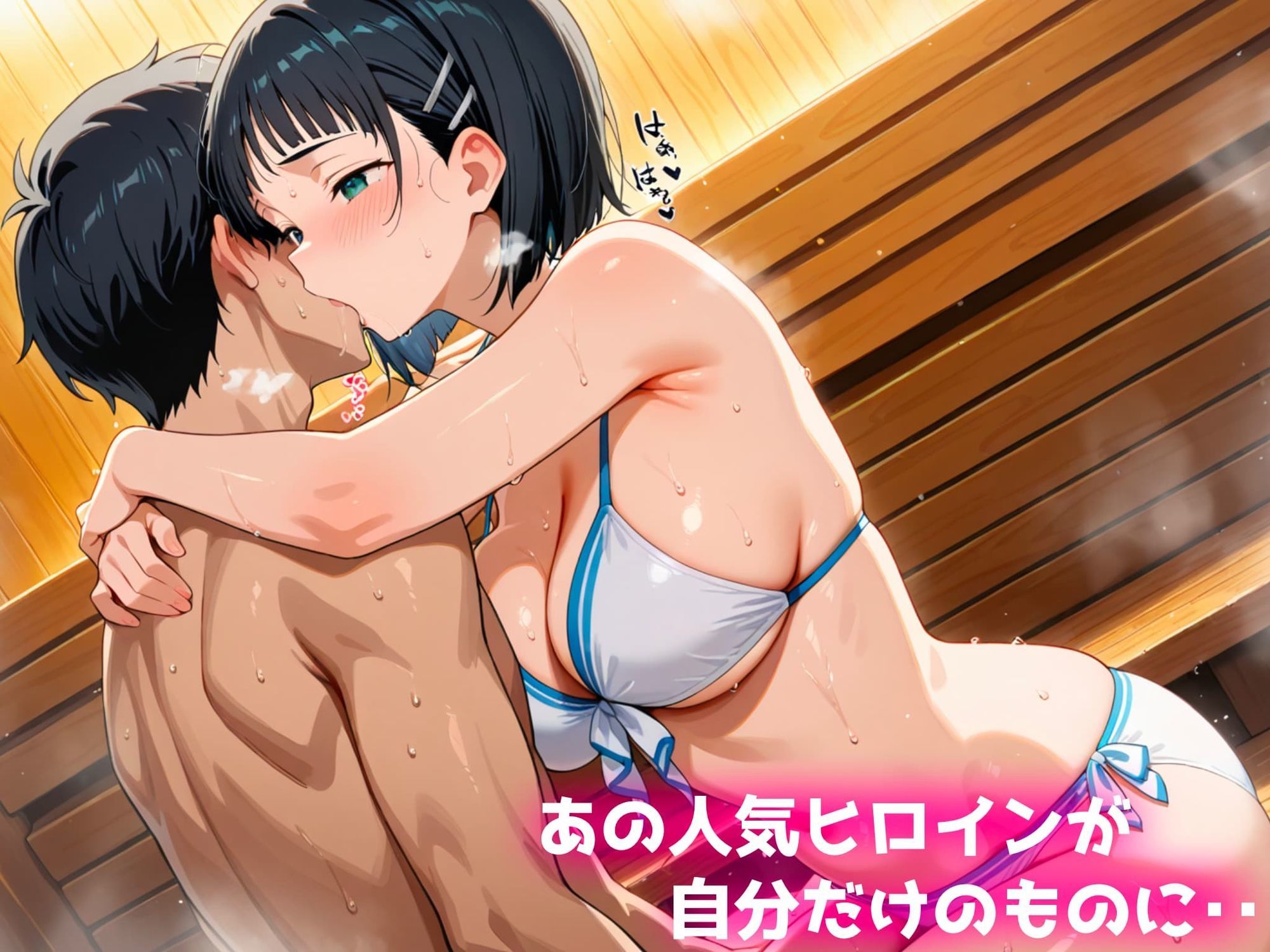 人気ヒロインに中出しができるサウナ〜桐ヶ谷直葉編〜 - サンプル画像 2