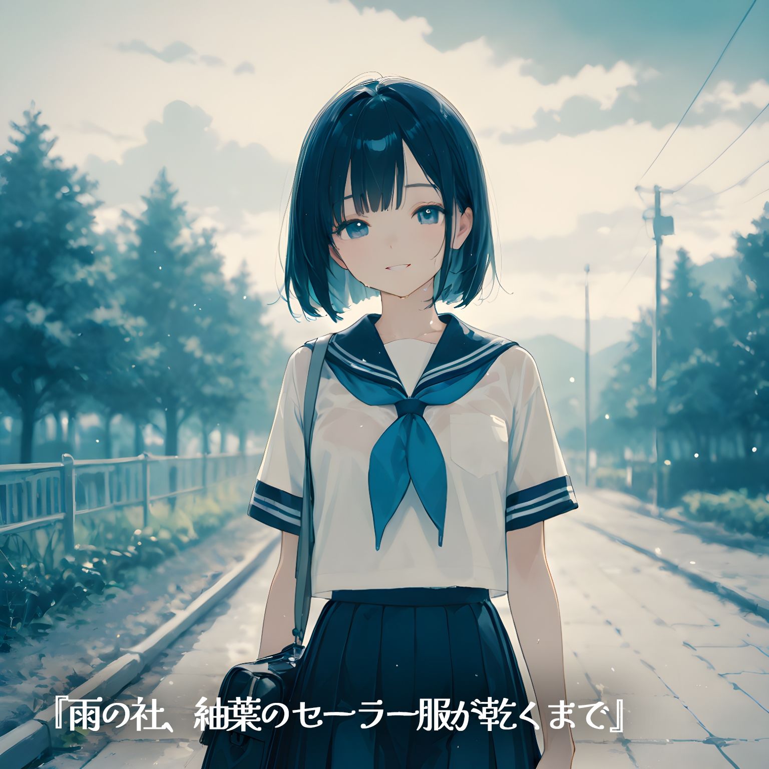 雨の社、紬葉のセーラー服が乾くまで - サンプル画像 1
