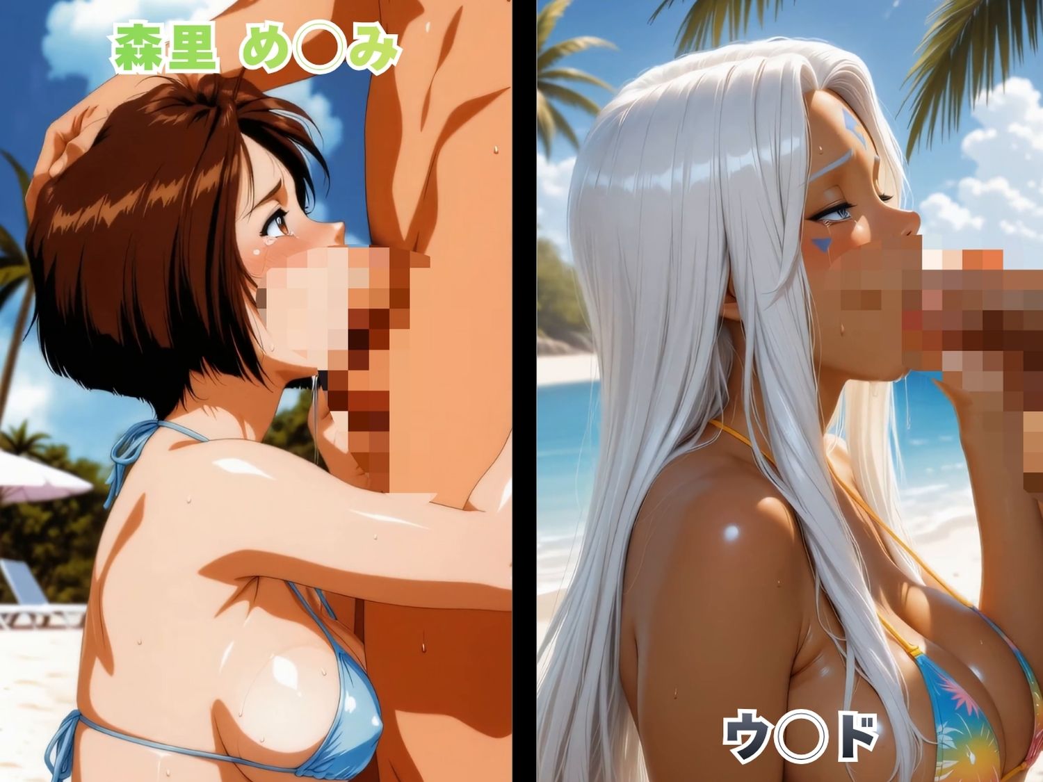 ああっ◯神さまったちの青姦性交  〜真夏の砂浜S◯X〜 - サンプル画像 4