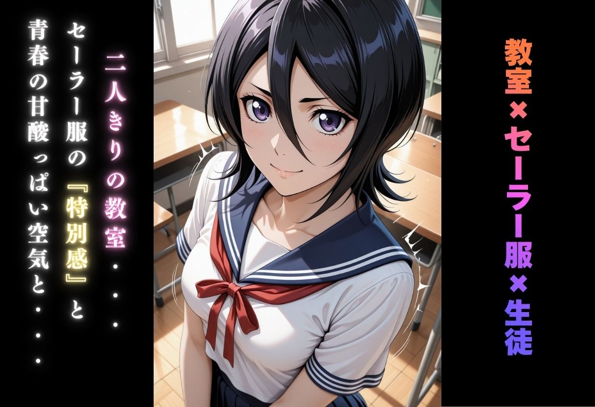 【学園ヒロイン〜俺たちの肉便器】〜ブリ◯チ〜朽木ル◯ア編〜 - サンプル画像 2