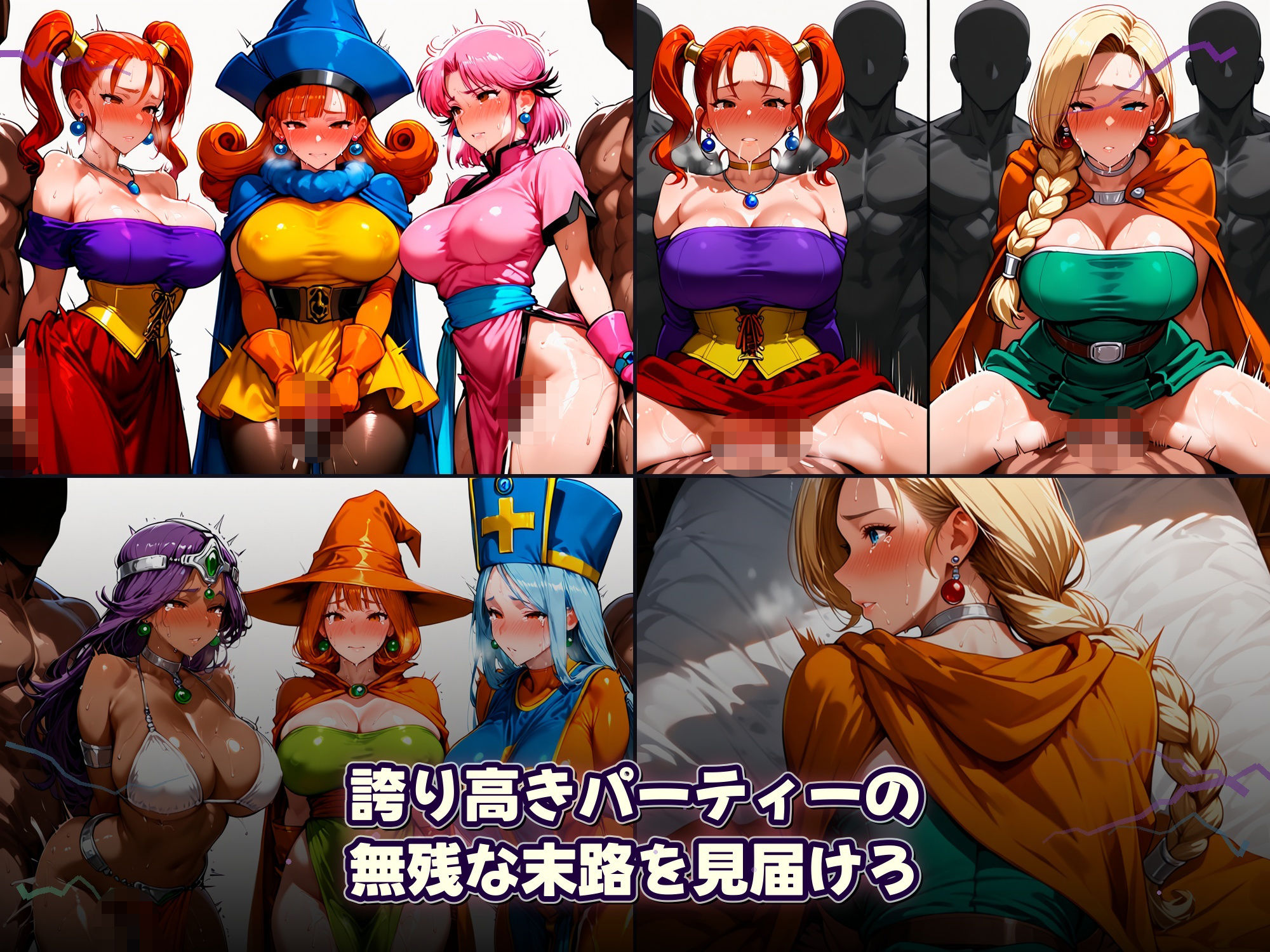 全滅したら女はこうなる〜仲間の目の前で、仲間と一緒に犯●れる女冒険者たち - サンプル画像 4