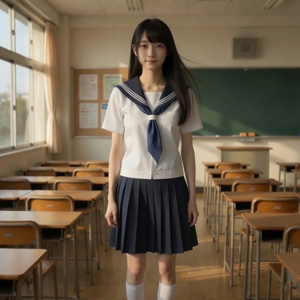 セーラー服  パンティ見せ 淫語と聖水を添えて - サンプル画像 1