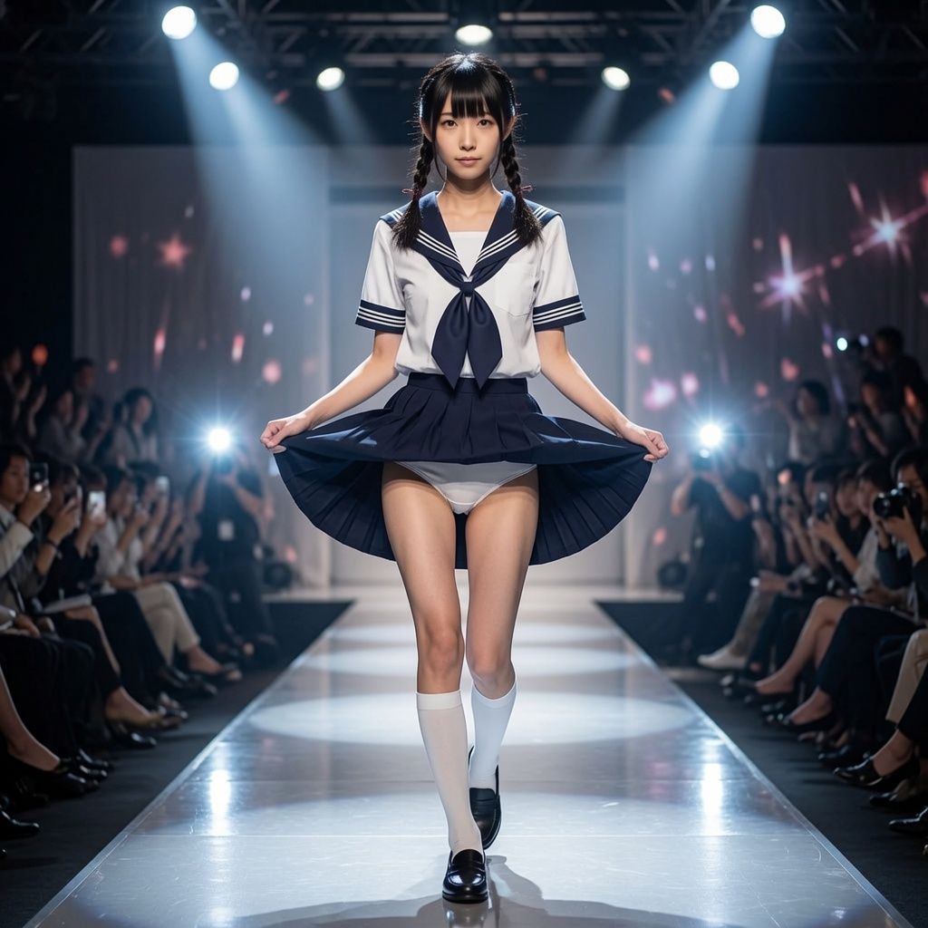 セーラー服  パンティ見せ 淫語と聖水を添えて - サンプル画像 5