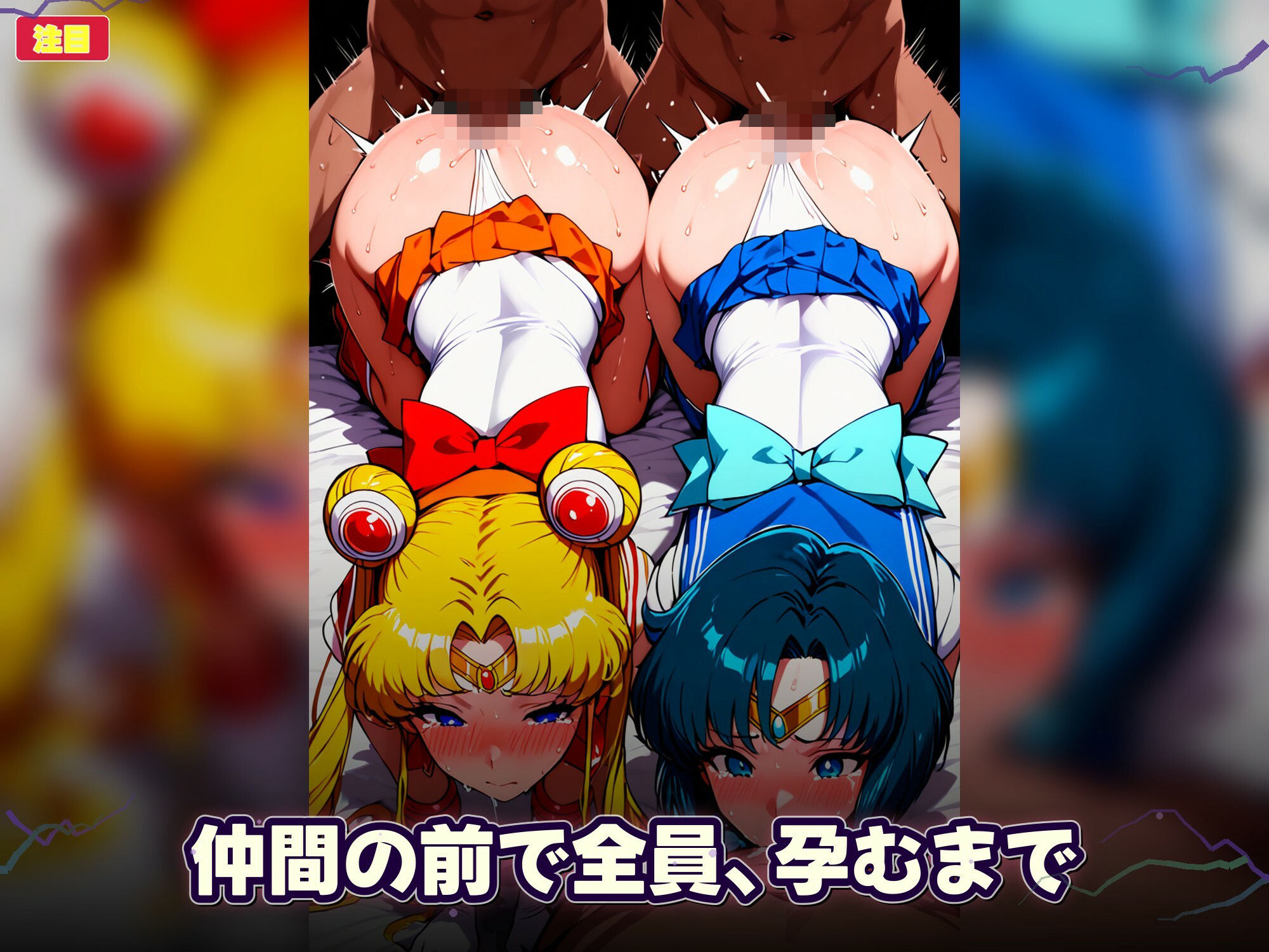 シコすぎたセーラーヒロイン達  〜仲間の前で、仲間と同時に犯●れ孕むまで〜 - サンプル画像 6