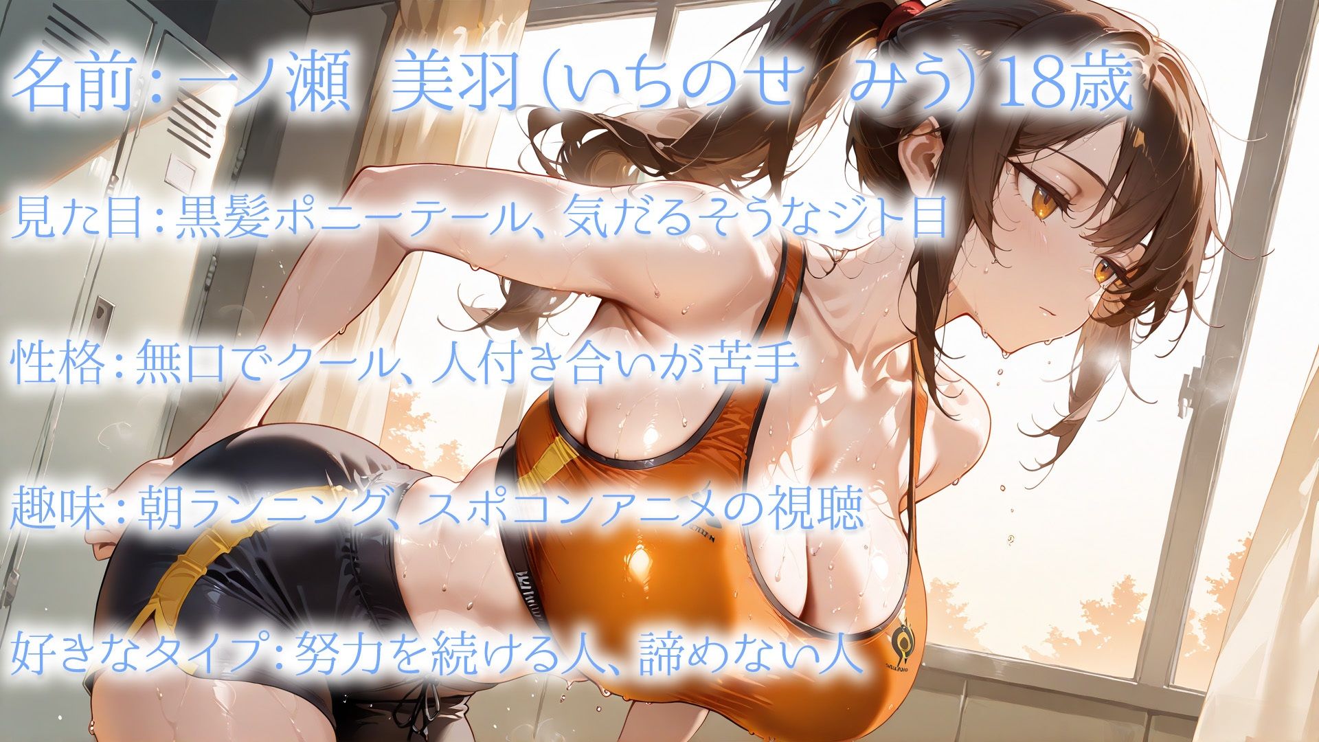 【4K】クールなジト目陸上部エース先輩が僕だけと居残り汗だくSEX - サンプル画像 3