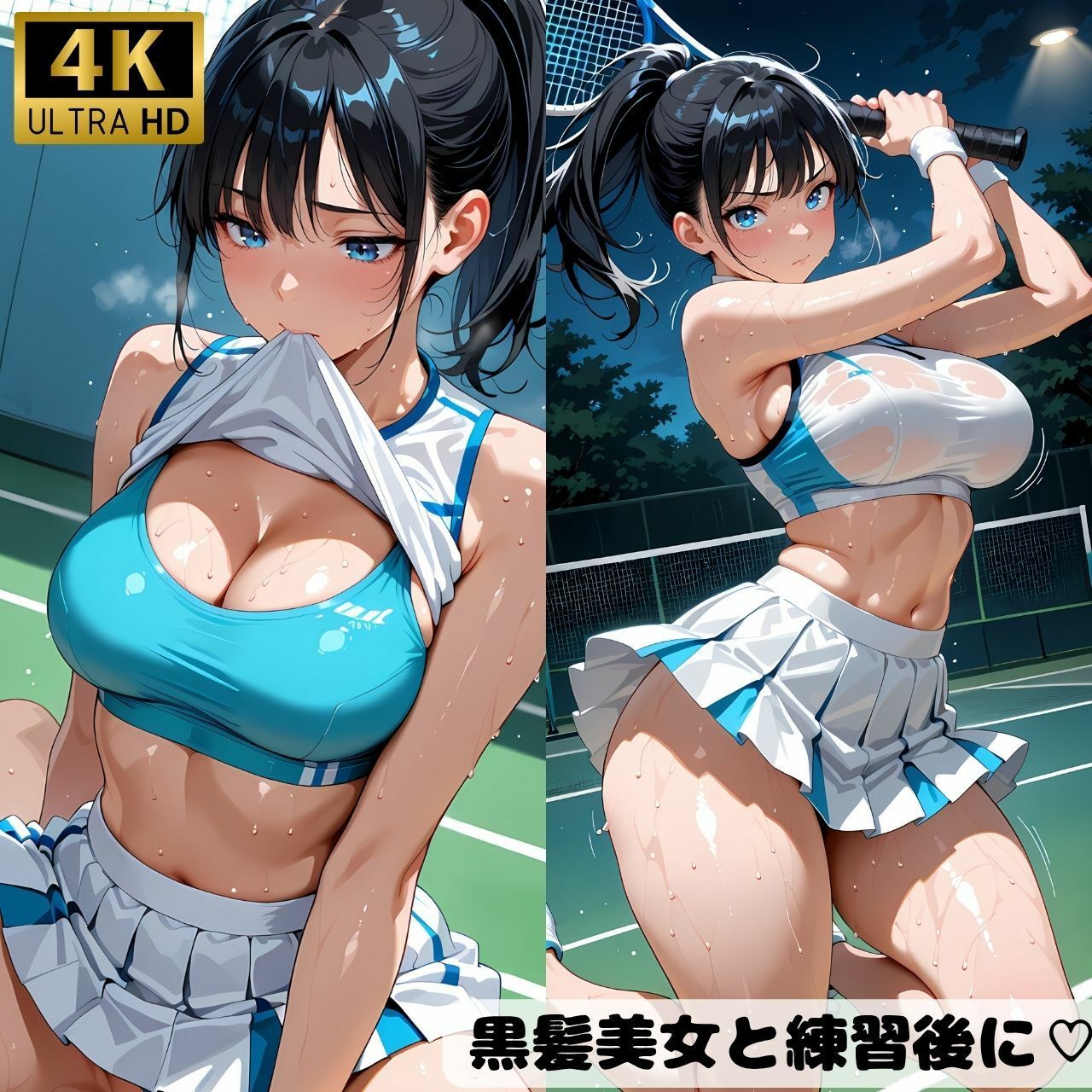 黒髪美女〜テニス編〜 - サンプル画像 2