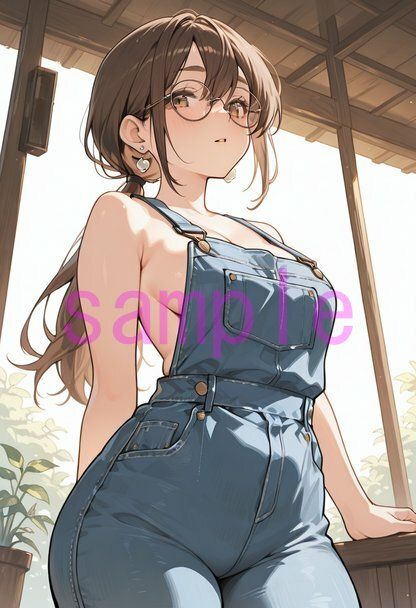 裸オーバーオールの女の子に見下していただく画像集 - サンプル画像 1