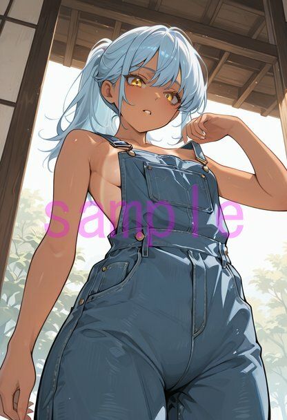 裸オーバーオールの女の子に見下していただく画像集 - サンプル画像 4