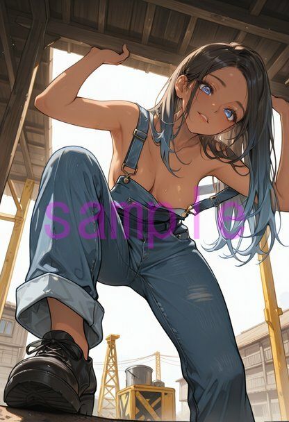 裸オーバーオールの女の子に見下していただく画像集 - サンプル画像 6