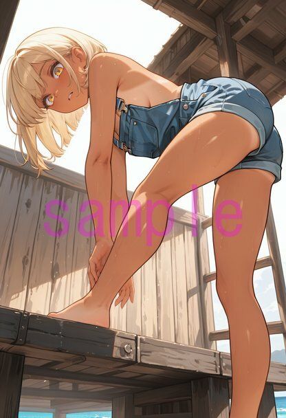 裸オーバーオールの女の子に見下していただく画像集 - サンプル画像 7