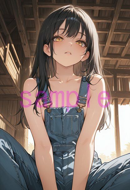 裸オーバーオールの女の子に見下していただく画像集 - サンプル画像 8