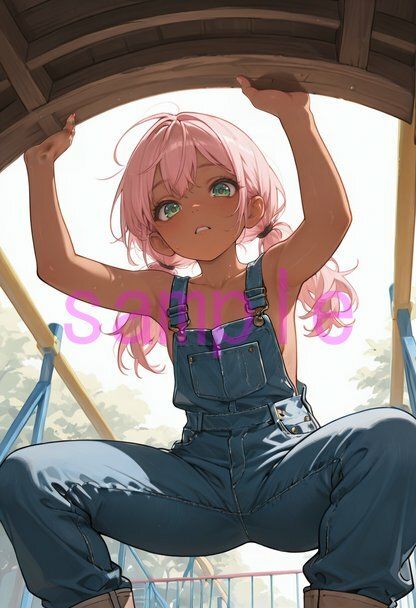 裸オーバーオールの女の子に見下していただく画像集 - サンプル画像 10