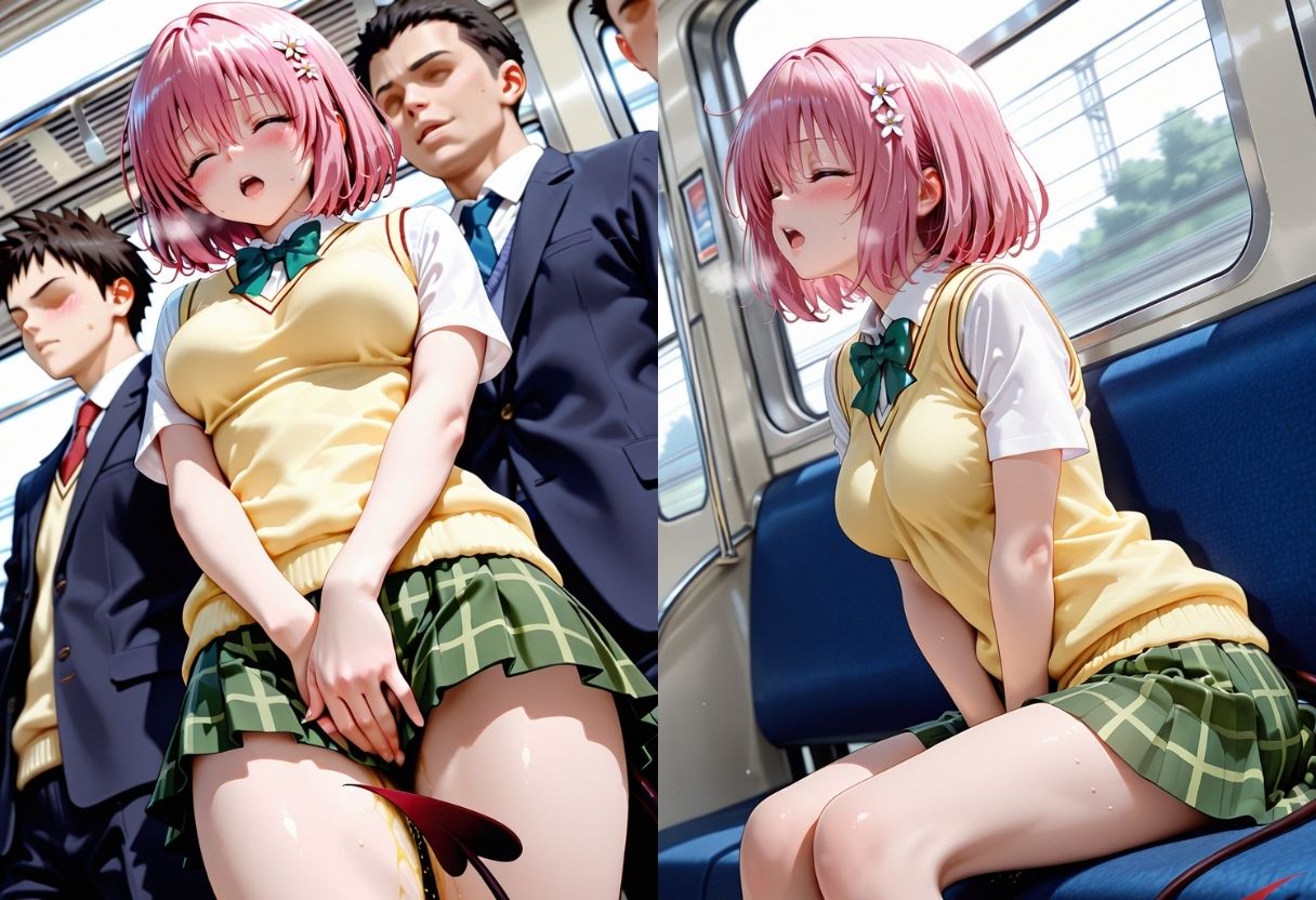 我慢できなく外でお漏らし - サンプル画像 7