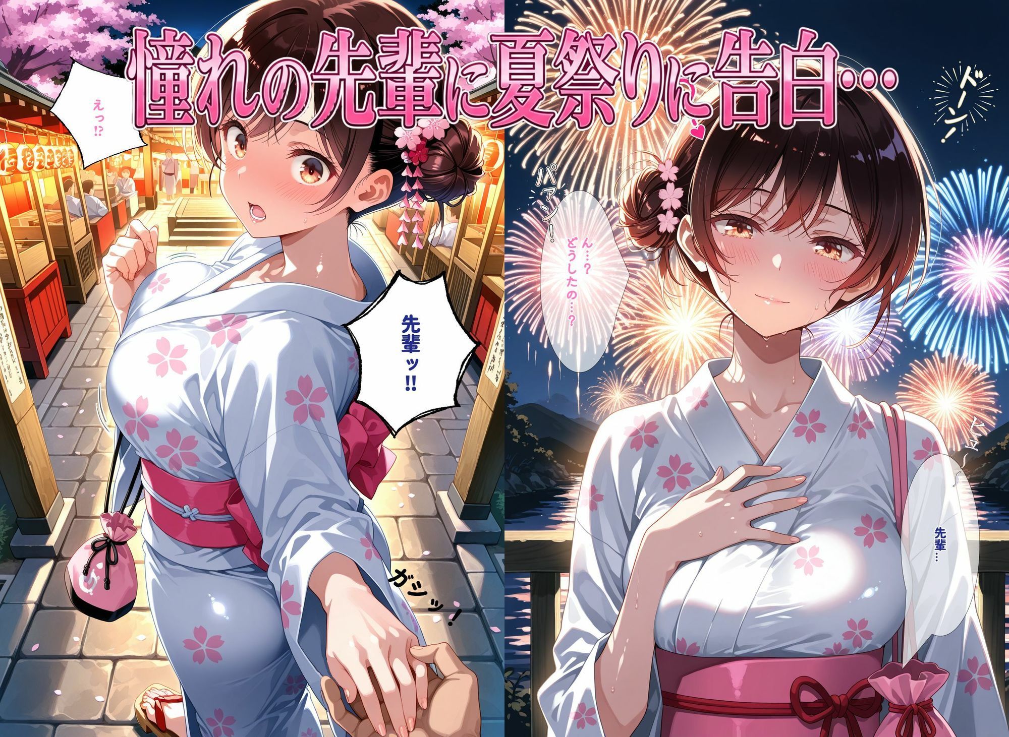 浴衣アヘハメ失禁録〜他人の前でブチ犯●れ、漏らし狂うメス彼女のすべて〜  〜一〇瀬ちづる  前編〜 - サンプル画像 2