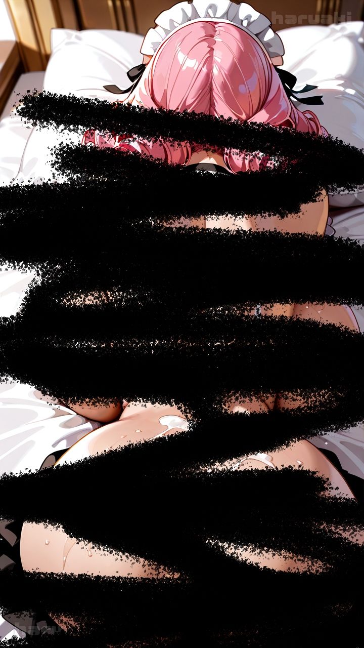 【AIアニメ巨乳美女写真集】Vol.15巨乳があふれてご奉仕放題なピンク髪メイドの七海さん - サンプル画像 3