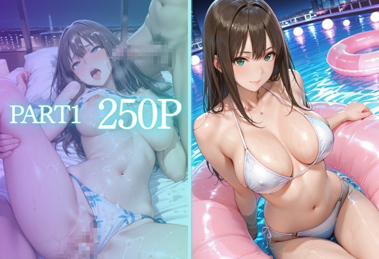 リフレッシュのはずが…ナイトプールでビキニ乱交SEX - サンプル画像 2