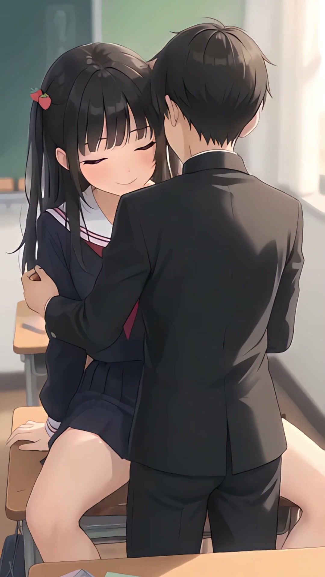 【スマホ縦型フルボイス】ぬるぬる動く！制服JKに中出しセックス33連発 - サンプル画像 4