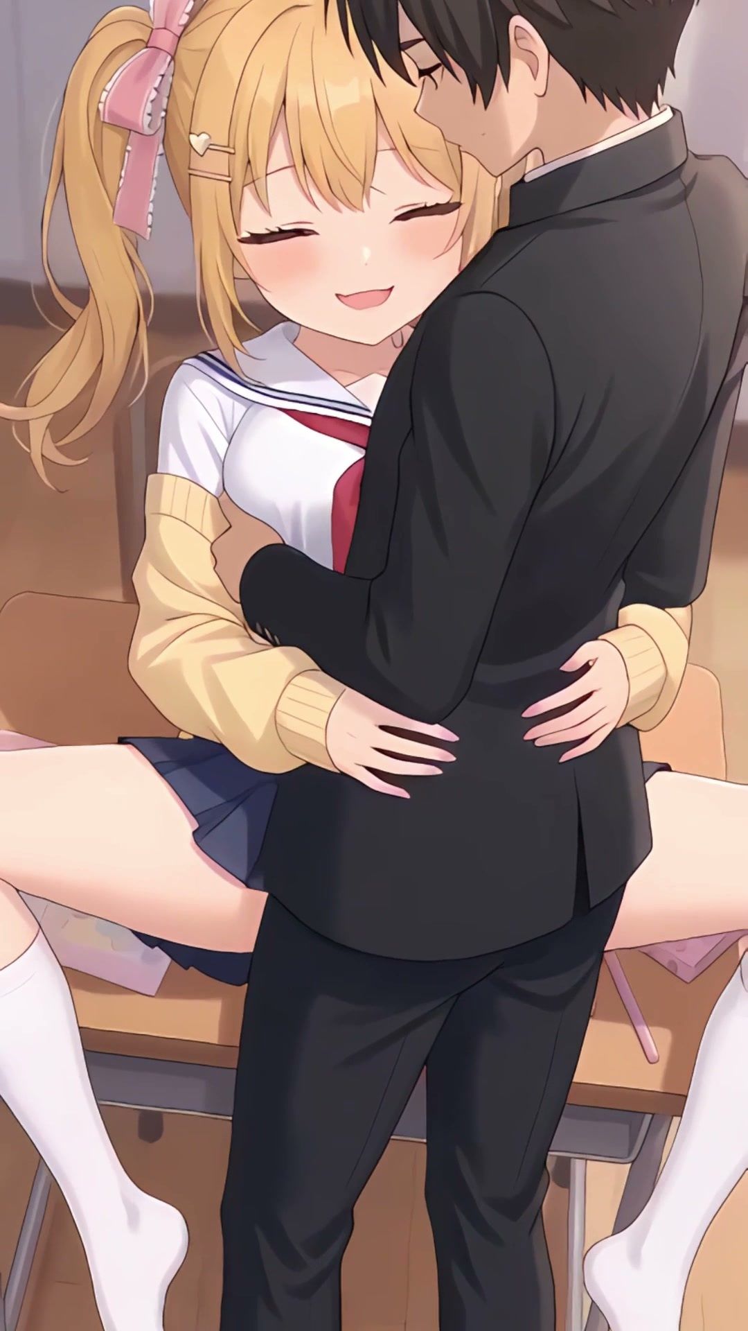 【スマホ縦型フルボイス】ぬるぬる動く！制服JKに中出しセックス33連発 - サンプル画像 5