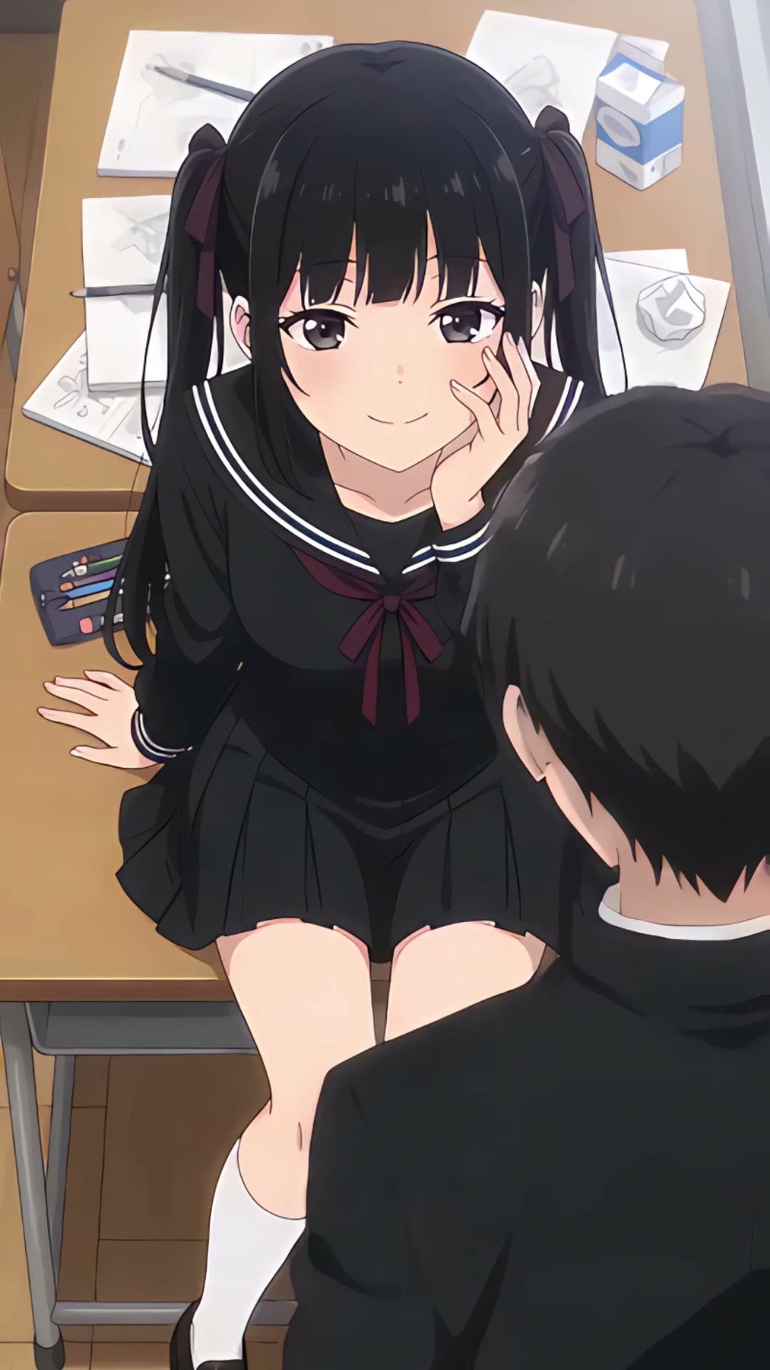 【スマホ縦型フルボイス】ぬるぬる動く！制服JKに中出しセックス33連発 - サンプル画像 6