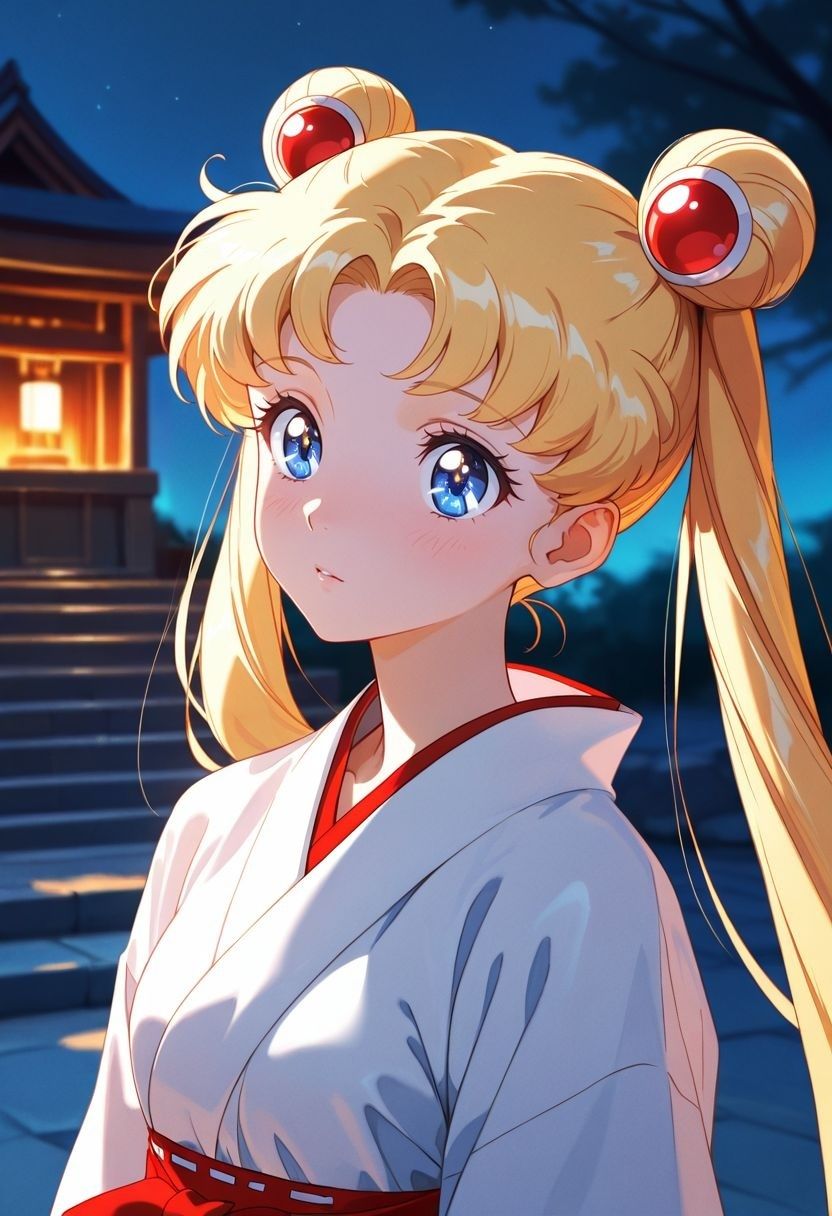 もしも。。。このキャラが巫女だったら〜月野う〇ぎ〜 - サンプル画像 3