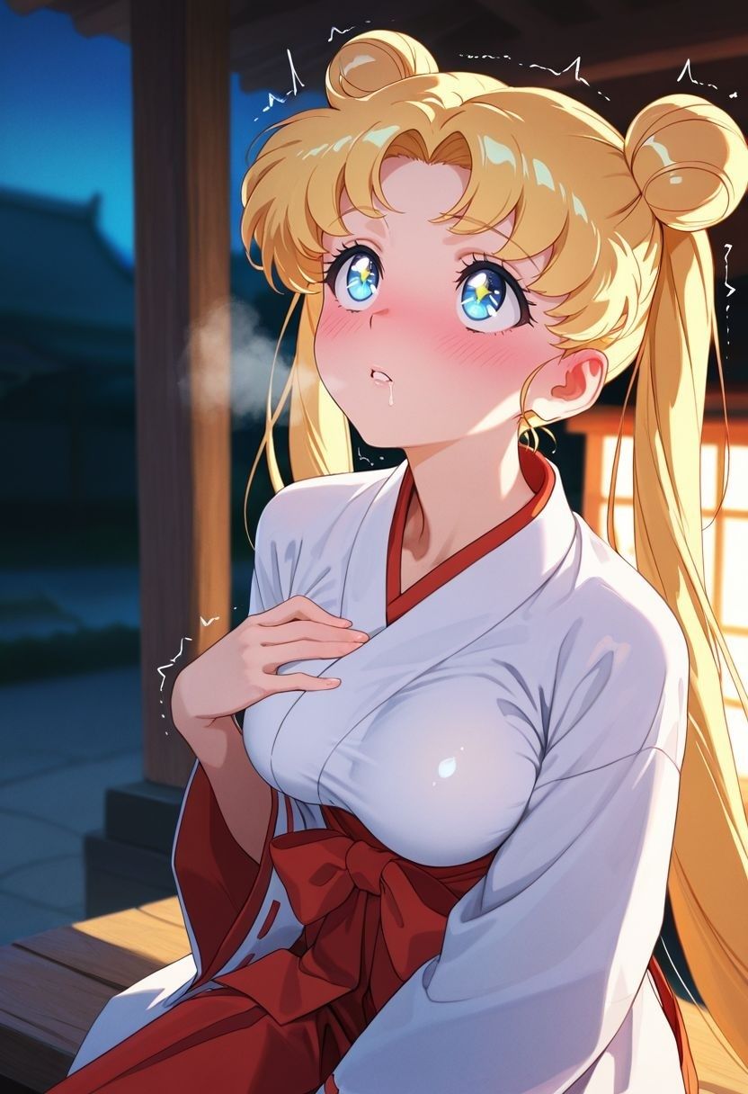 もしも。。。このキャラが巫女だったら〜月野う〇ぎ〜 - サンプル画像 4