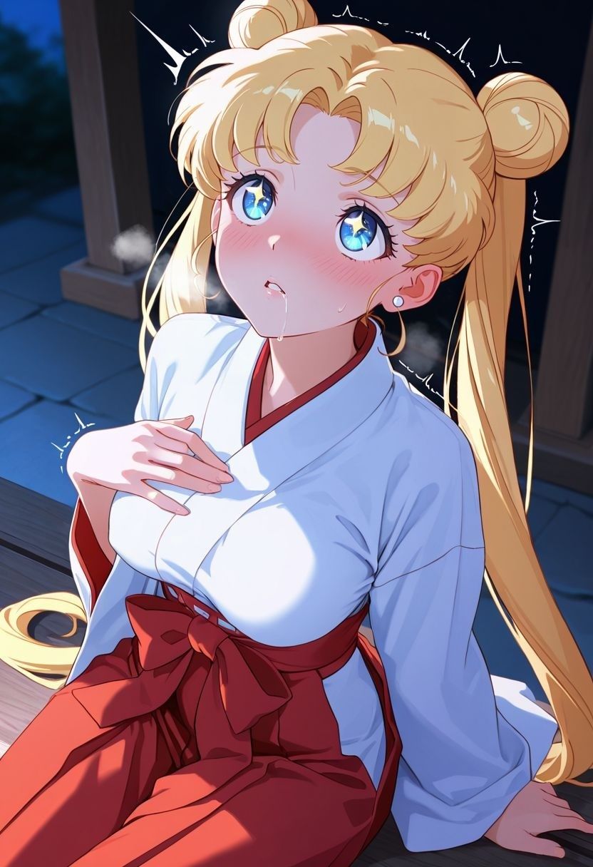 もしも。。。このキャラが巫女だったら〜月野う〇ぎ〜 - サンプル画像 5