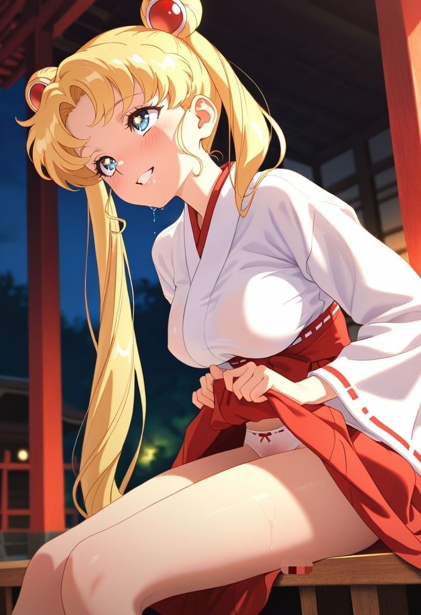 もしも。。。このキャラが巫女だったら〜月野う〇ぎ〜 - サンプル画像 9