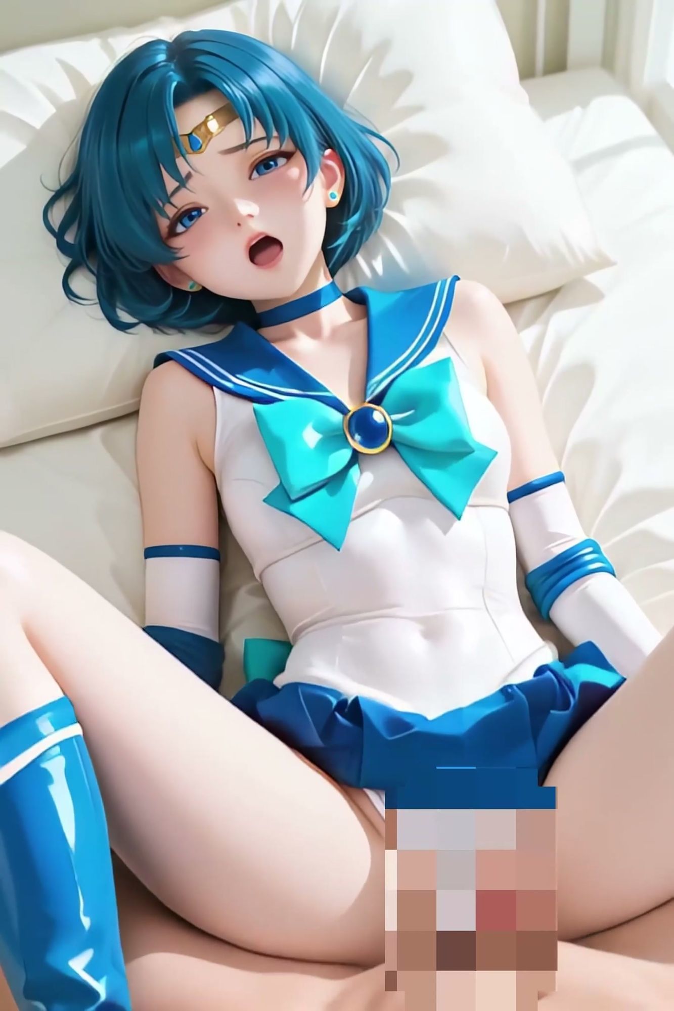 清楚なセー〇ー戦士を淫乱なデカチ〇中毒にする - サンプル画像 1