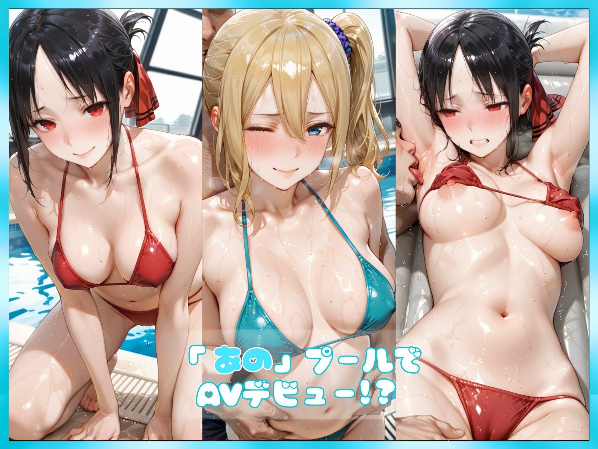 例のプールでAVデビュー！発情バニーの性欲解禁【かぐ○＆あ○】 - サンプル画像 5