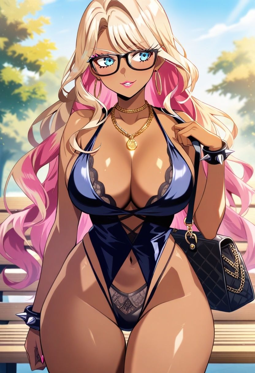 爆乳×デカ尻×むちむち太もも 日焼けギャルメガネっ娘 神代レイナ 500枚 - サンプル画像 1