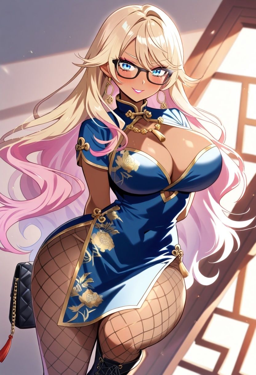 爆乳×デカ尻×むちむち太もも 日焼けギャルメガネっ娘 神代レイナ 500枚 - サンプル画像 2