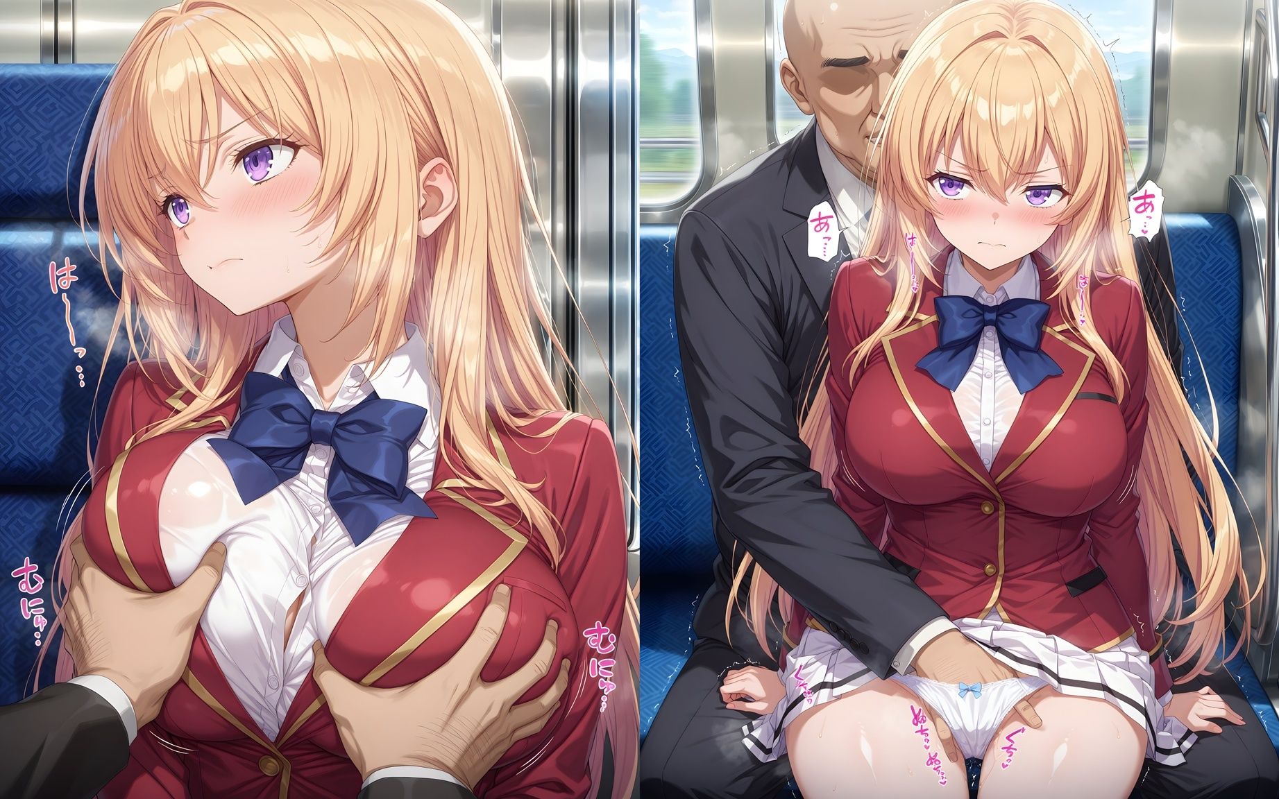 痴●おじさんに屈服する実力至上主義の女たち - サンプル画像 1