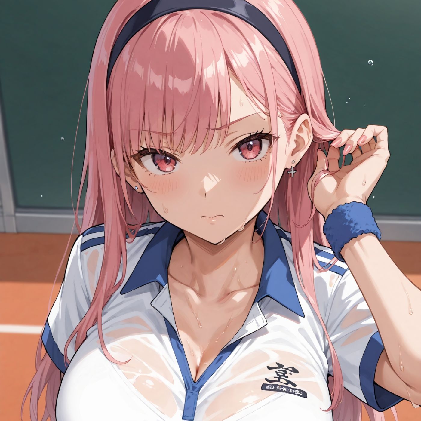 学園性活！ユニフォームに滲む汗 テニス部の本気がエロい4【汗かく美少女の厳選CG263枚収録】スマホ向け - サンプル画像 6