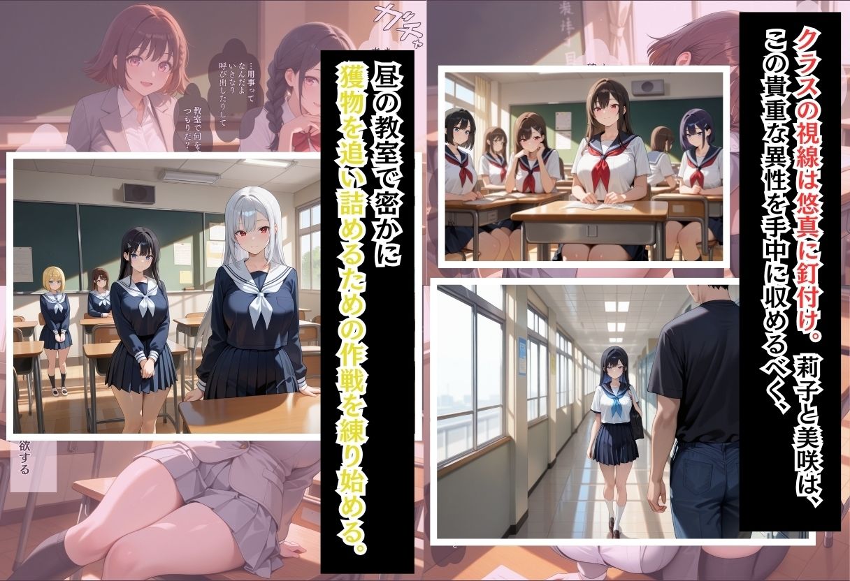 間違って女子校に入学したらムチムチ女子校生に毎日中出しを要求される学園生活〜更衣室のボブ＆三つ編み編〜 - サンプル画像 2