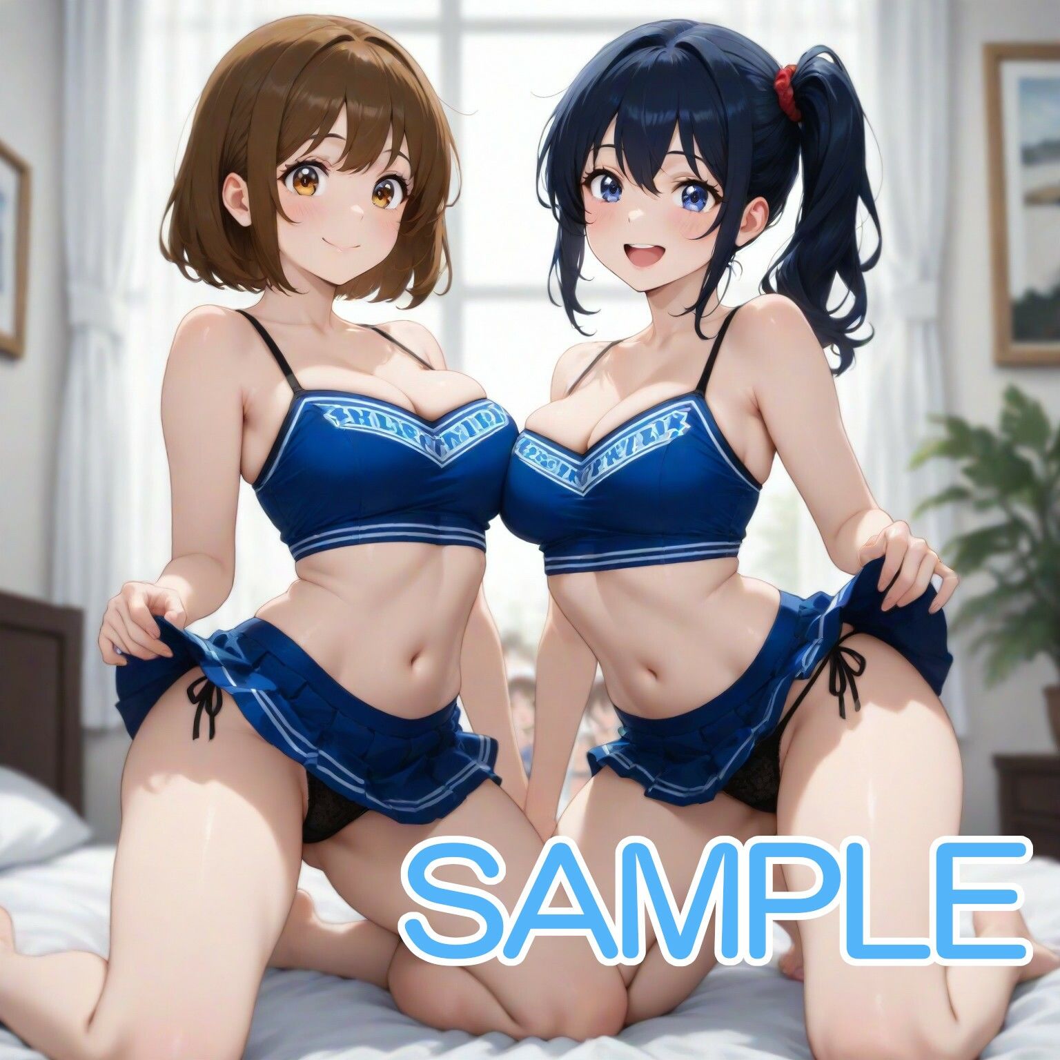 チアガールな女の子とホテルで××× - サンプル画像 1